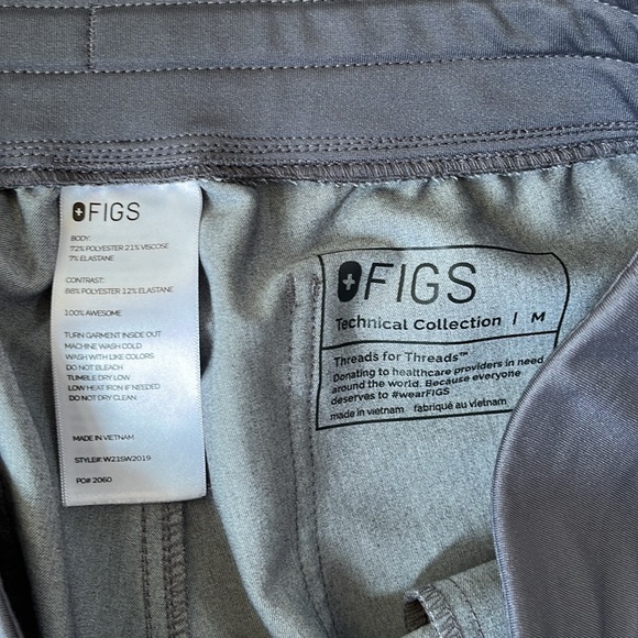 Figs Yola Skinny Scrub Pants Grey Size Medium Style W21SW2019 - Picture 3 of 9